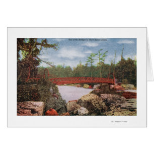 View of a Bridge to the Three Sister Islands Cards