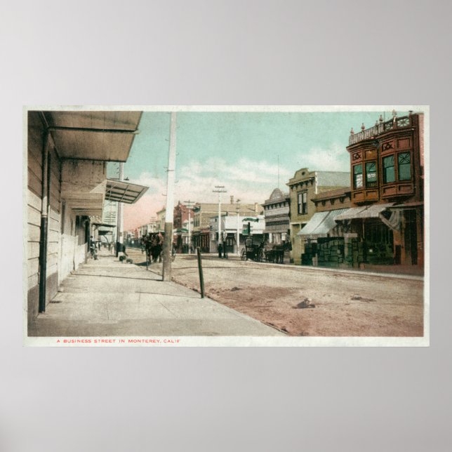 View of a Business StreetMonterey, CA Poster (Front)