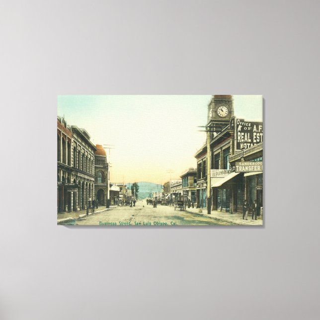 View of a Business StreetSan Luis Obispo, CA Canvas Print (Front)