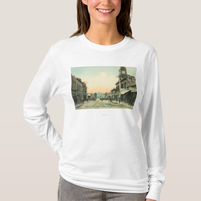 View of a Business StreetSan Luis Obispo, CA T-Shirt (Front)