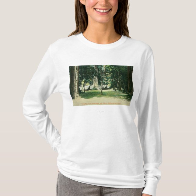 View of a Camp in the Redwoods T-Shirt (Front)