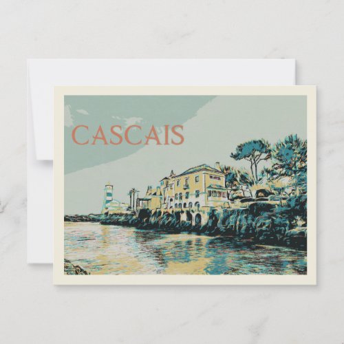 View of a Cascais palace  Portugal Postcard