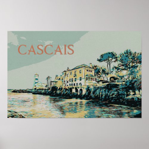View of a Cascais palace  Portugal Poster