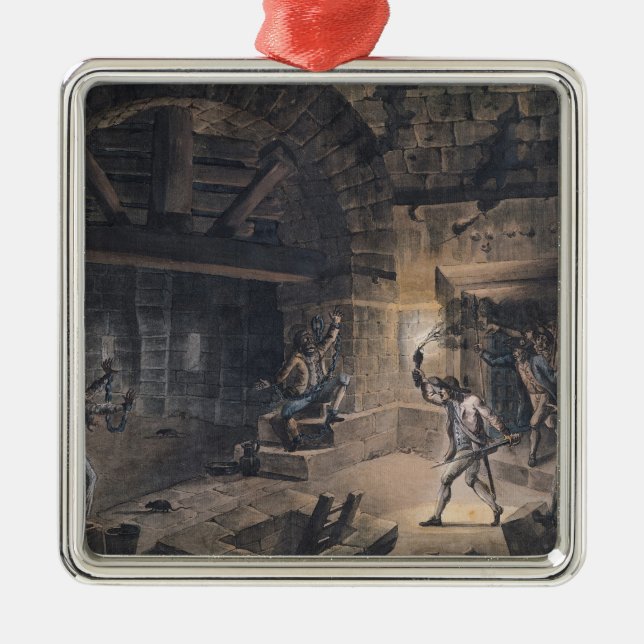 View of a cell in the Bastille Metal Ornament (Front)