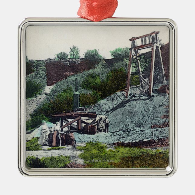 View of a Diamond MineOroville, CA Metal Ornament (Front)