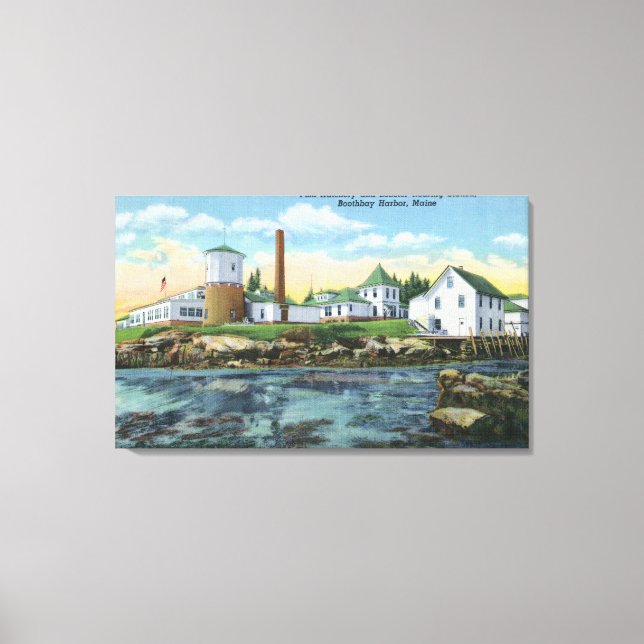 View of a Fish Hatchery, Lobster Rearing Canvas Print (Front)