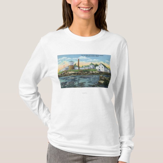 View of a Fish Hatchery, Lobster Rearing T-Shirt (Front)