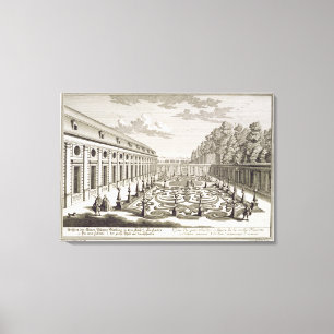 View of a flower garden near Vienna, from 'Vorstel Canvas Print