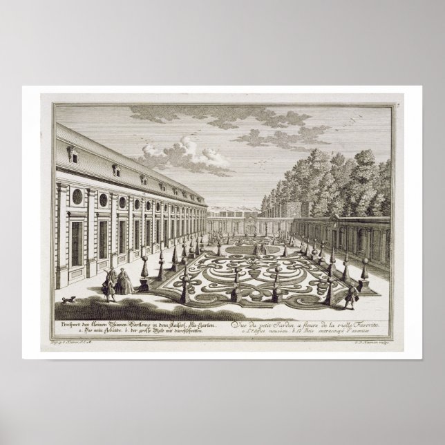 View of a flower garden near Vienna, from 'Vorstel Poster (Front)