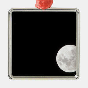 View of a full Moon, also shows Mars Metal Ornament
