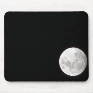 View of a full Moon, also shows Mars Mouse Pad