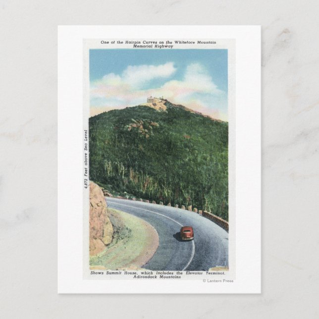 View of a Hairpin Curve on the Memorial Hwy Postcard (Front)
