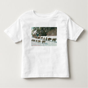 View of a Husky Dog-Sled Team Toddler T-shirt