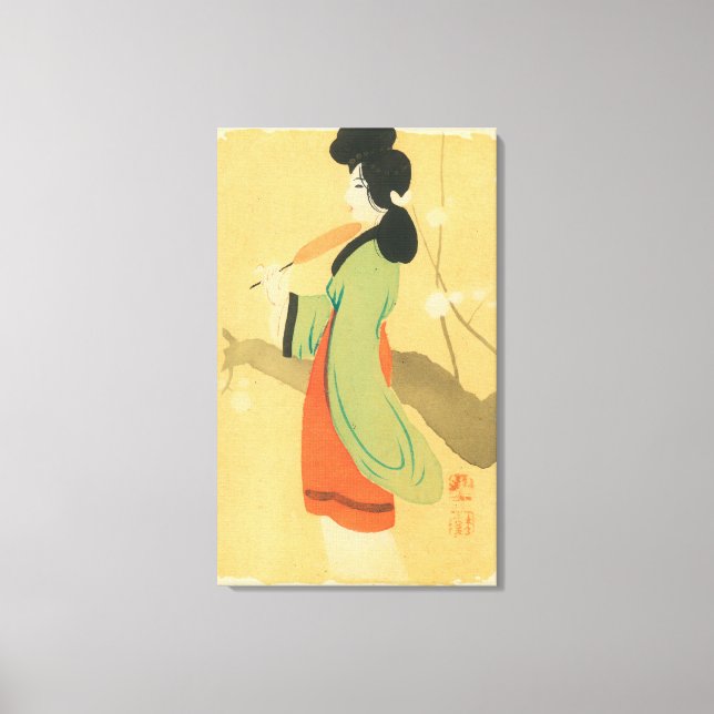 View of a Japanese Woman in ParisParis, France Canvas Print (Front)