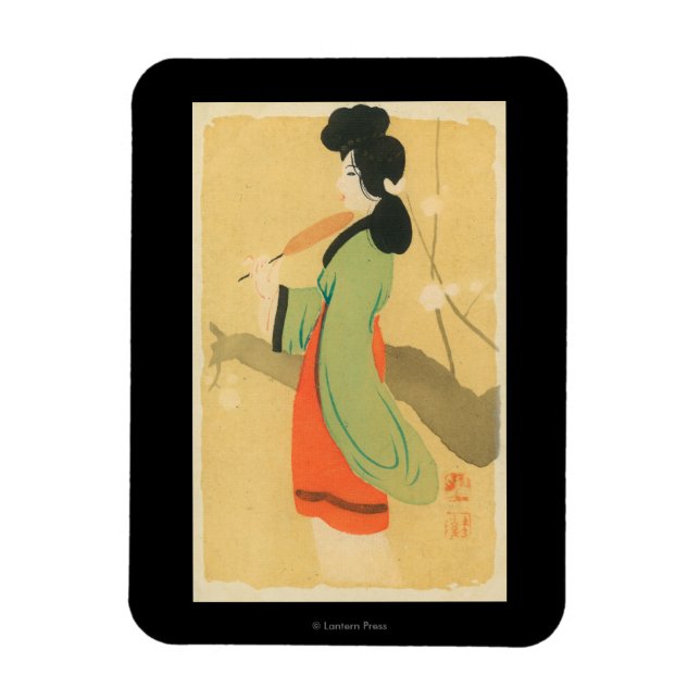 View of a Japanese Woman in ParisParis, France Magnet (Vertical)