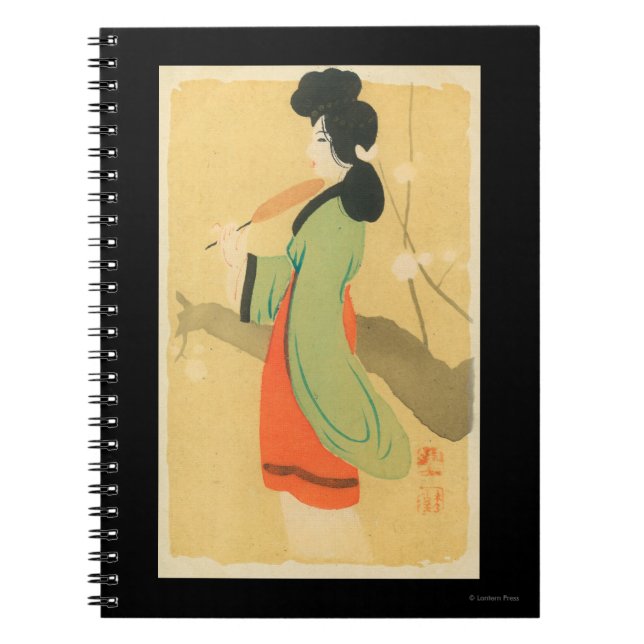 View of a Japanese Woman in ParisParis, France Notebook (Front)