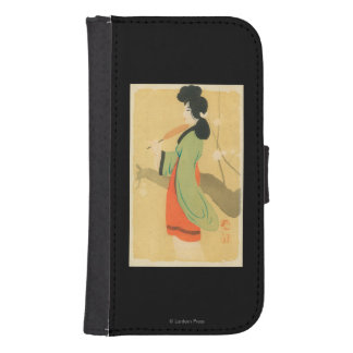 View of a Japanese Woman in ParisParis, France Wallet Phone Case For Samsung Galaxy S4