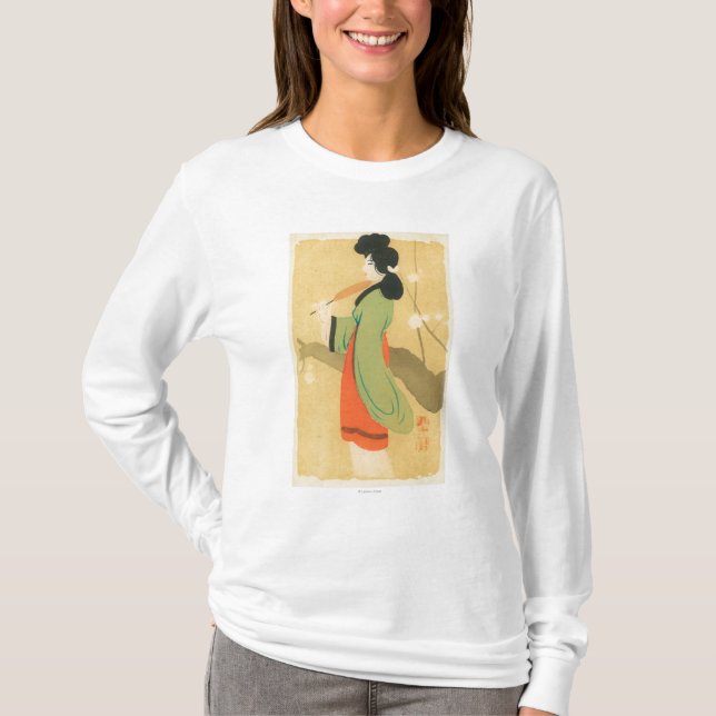 View of a Japanese Woman in ParisParis, France T-Shirt (Front)
