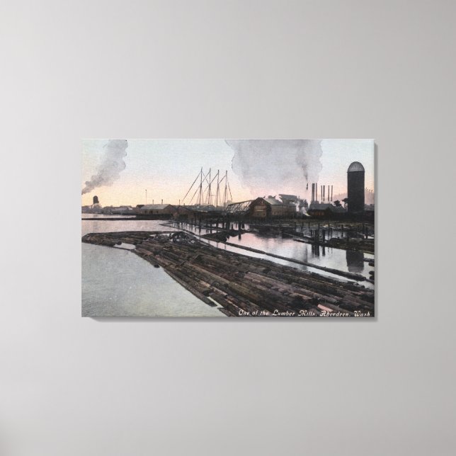 View of a Lumber Mill Canvas Print (Front)