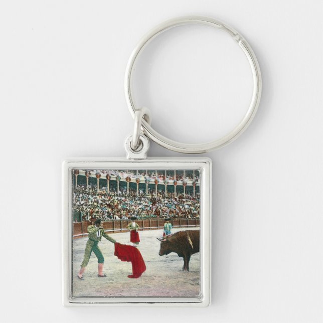 View of a Matador About to Slay the BullSpain Keychain (Front)