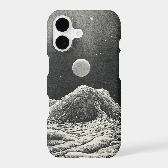 View of a Planet from the Moon Iphone Case (Back)
