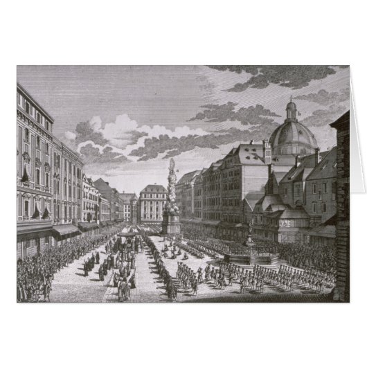 View of a procession in the Graben Cards (Front Horizontal)