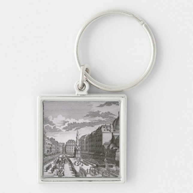 View of a procession in the Graben Keychain (Front)