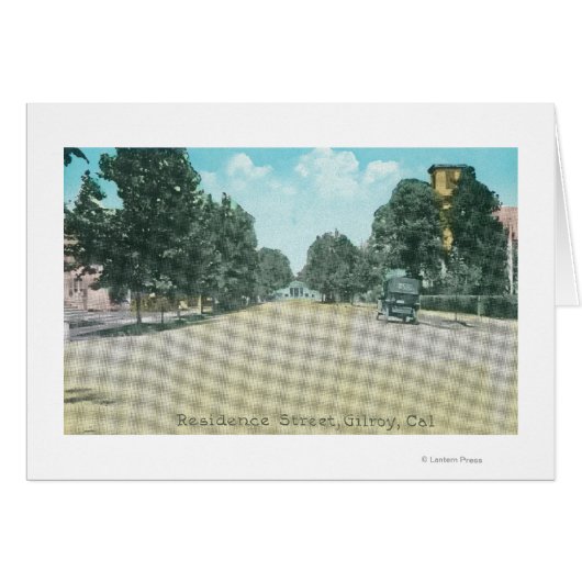 View of a Residence StreetGilroy, CA Cards (Front Horizontal)