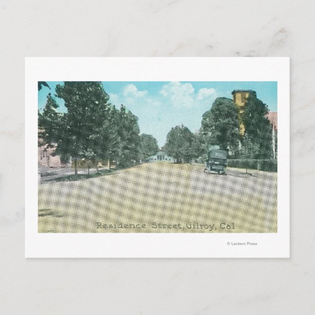 View of a Residence StreetGilroy, CA Postcard (Front)