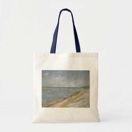View of a River w Rowing Boats by Vincent van Gogh Tote Bag