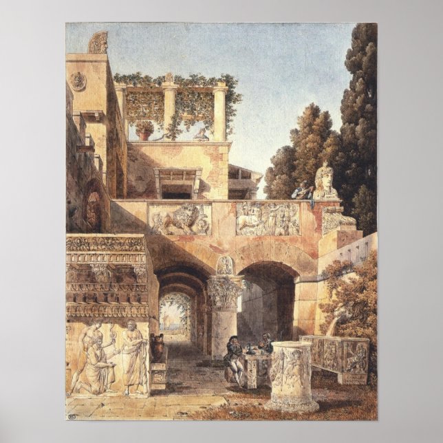 View of a Roman house 1792 Poster (Front)