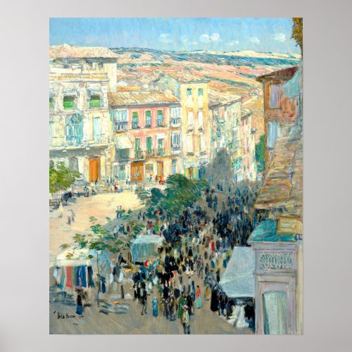 View of a Southern French City by Frederick Hassam Poster