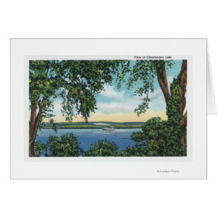 View of a Steamboat on the Lake Cards