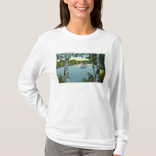 View of a Steamer on the Songo River T-Shirt (Front)