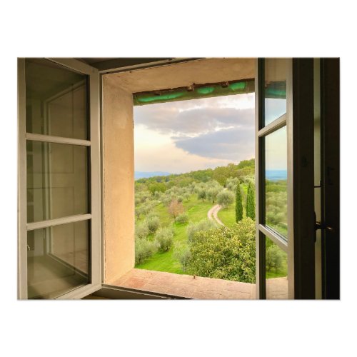 View of a Tuscan Paradise from the Window Photo Print