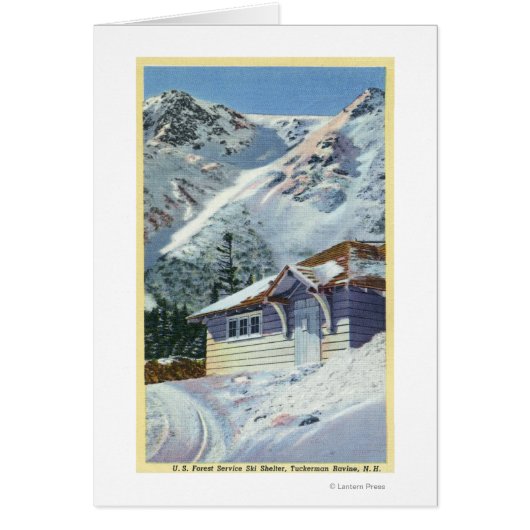 View of a US Forest Service Ski Shelter Cards (Front)