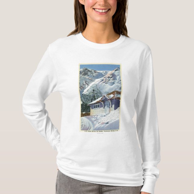 View of a US Forest Service Ski Shelter T-Shirt (Front)