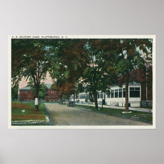 View of a US Military Camp Poster (Front)