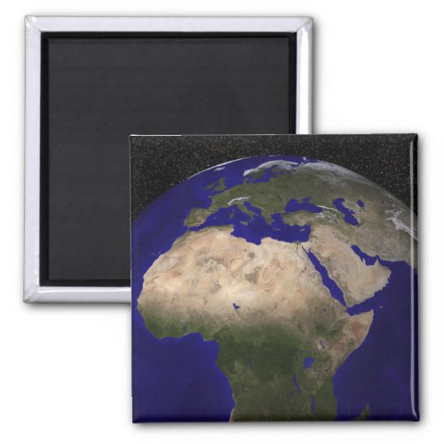 View of Africa Europe the Middle East and In Magnet