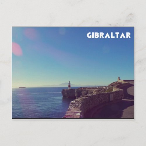 View of Africa from Gibraltar Lighthouse Postcard