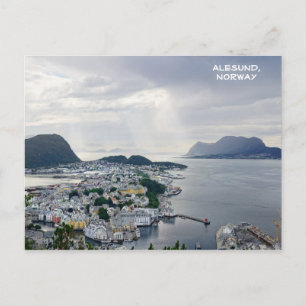 View of Alesund, Norwegian Sea, Norway Postcard