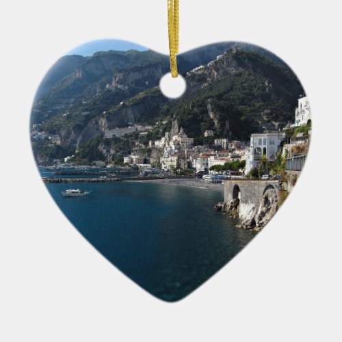 View of Amalfi coast Ceramic Ornament