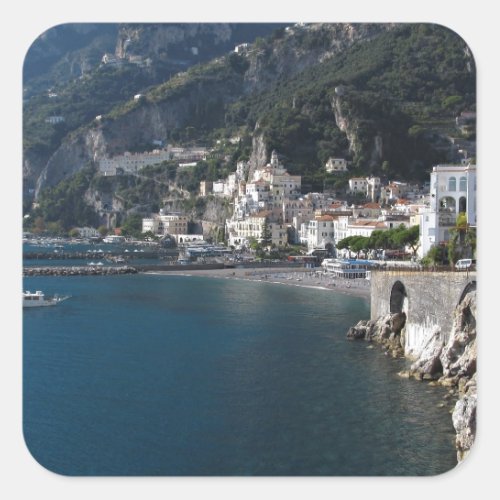 View of Amalfi coast Square Sticker