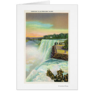 View of American Falls from Goat Island Cards