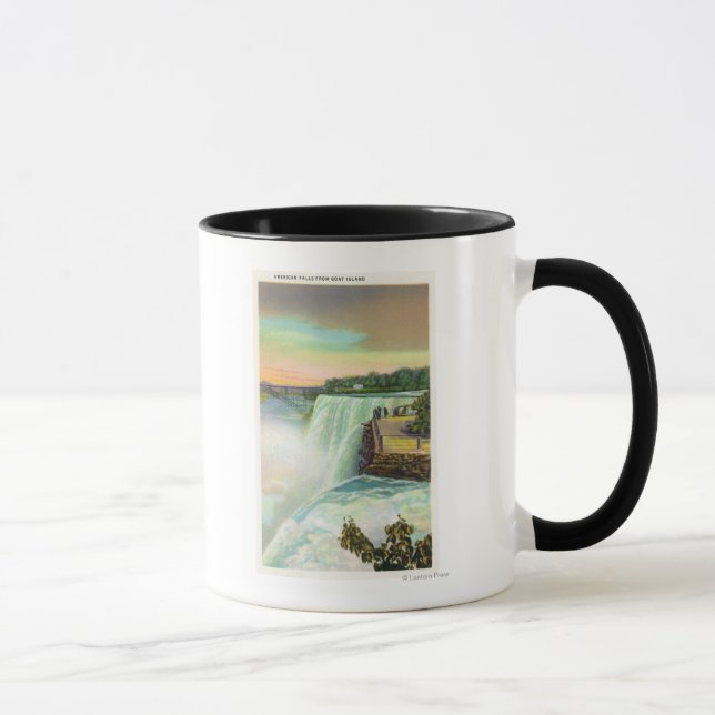 View of American Falls from Goat Island Mug (Right)