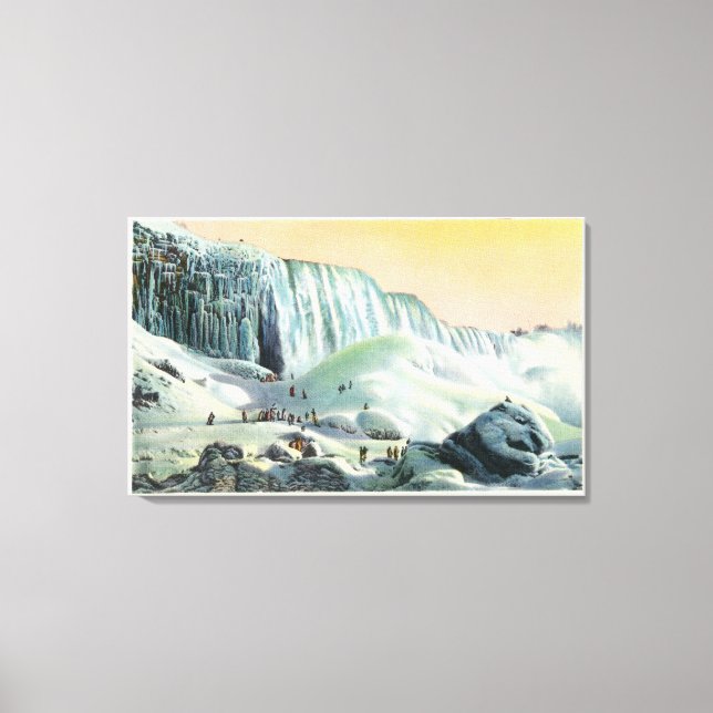 View of American Falls in Winter # 2 Canvas Print (Front)