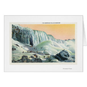 View of American Falls in Winter # 2 Cards