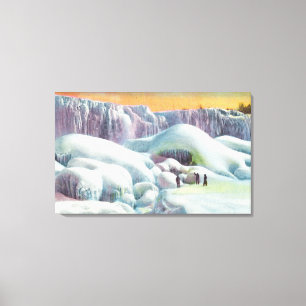 View of American Falls in Winter Canvas Print