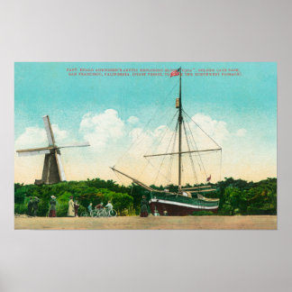 View of Amundsen's Arctic Sloop Poster