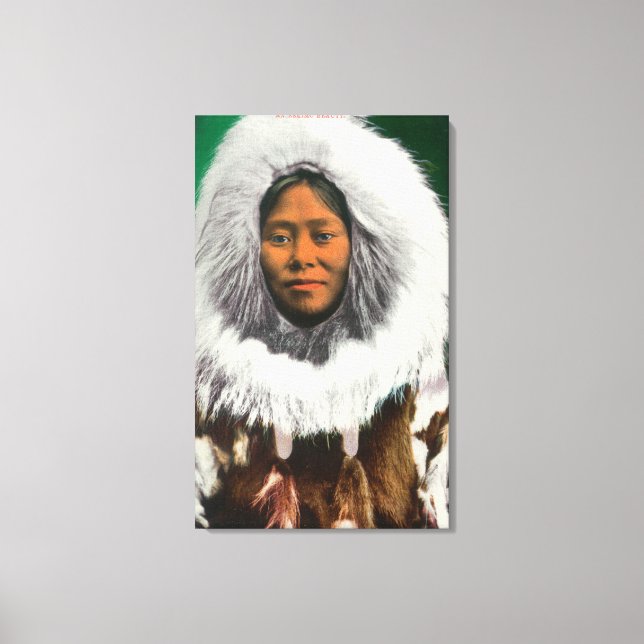 View of an Eskimo Beauty Canvas Print (Front)